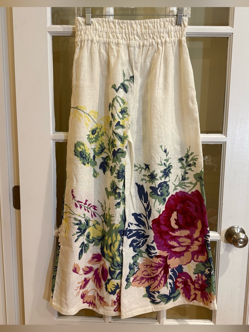 Anthropologie The Somerset Pull-on Trousers: Printed Linen Edition - Picture 3 of 11